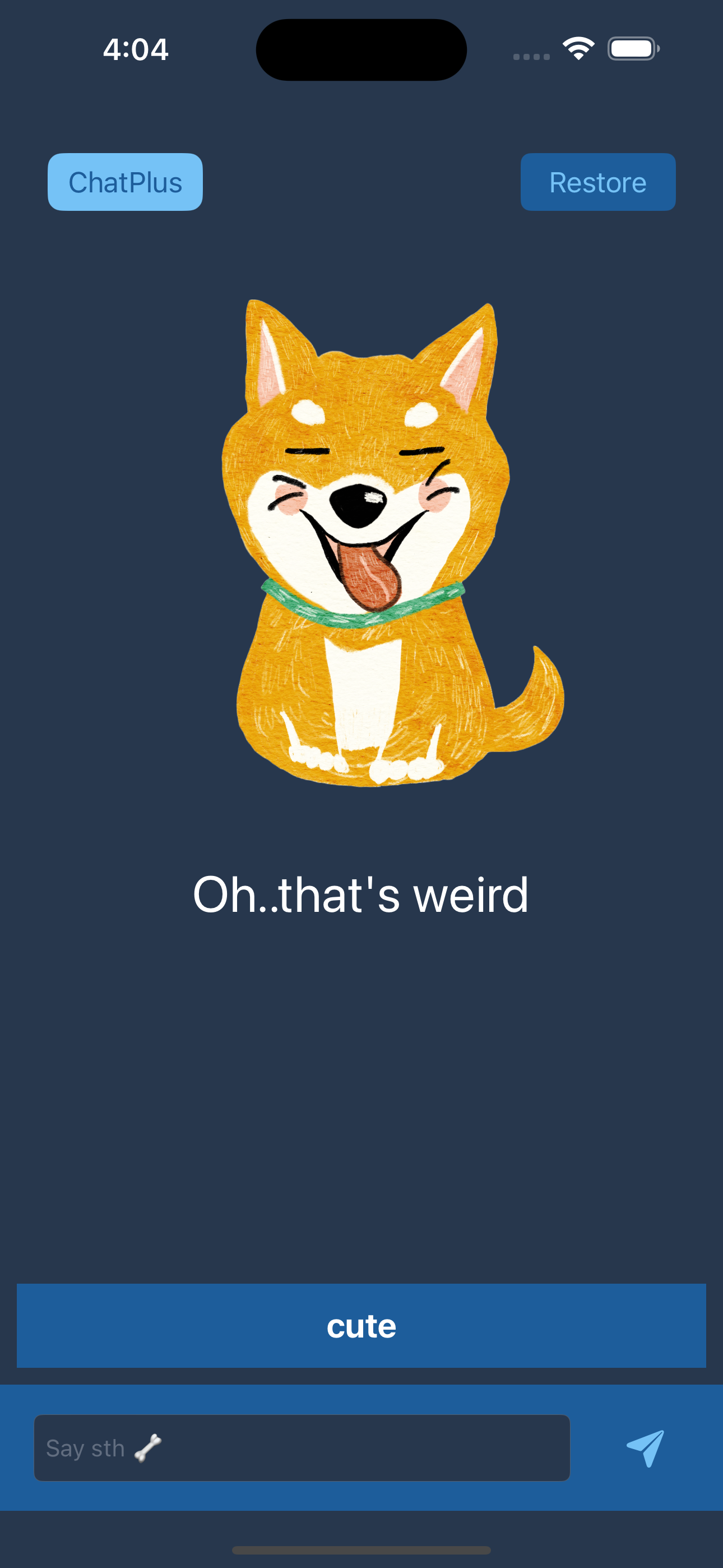 Chatty Shiba App Screenshot